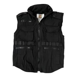 Rothco Jr G.I. Boy’s Ranger Tactical Vest Hooded Size Small Black Utility